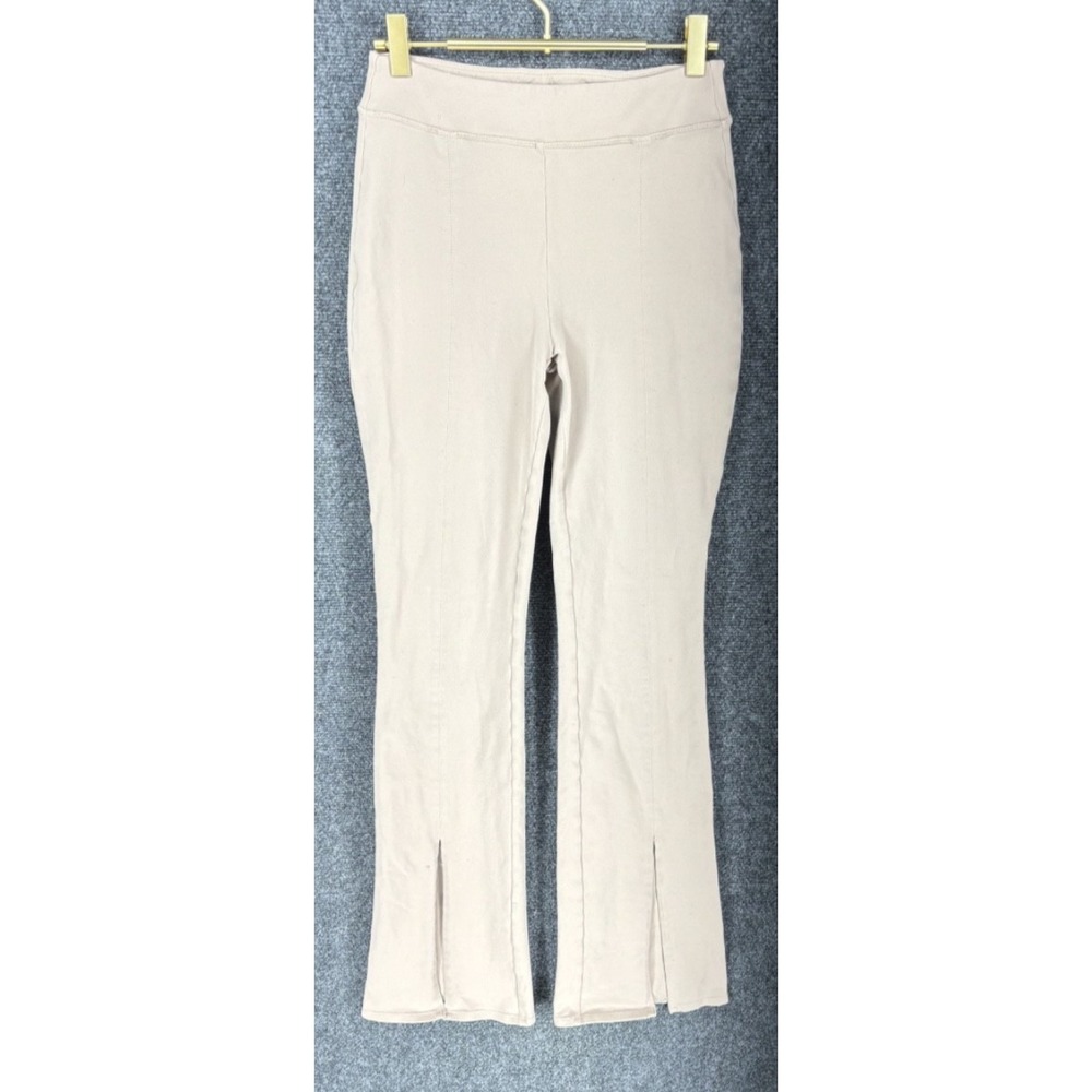 Alo Yoga Legging Women M Beige 33" Airbrush High Waist Flutter HR Split Flare